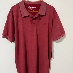 Aeropostale Men's Burgundy Polo Shirt